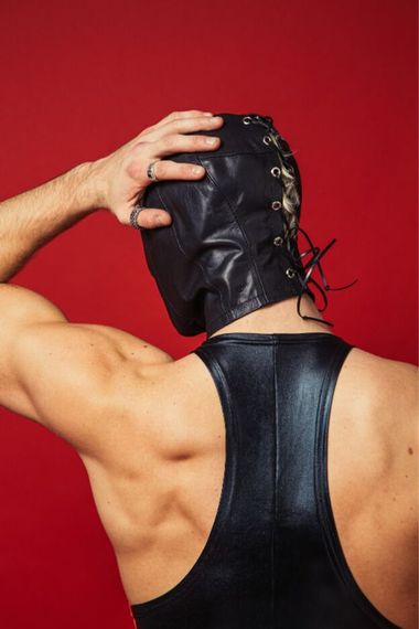 Закритий шкіряний капюшон D&A Deprivation mask Leather | Зображення 2