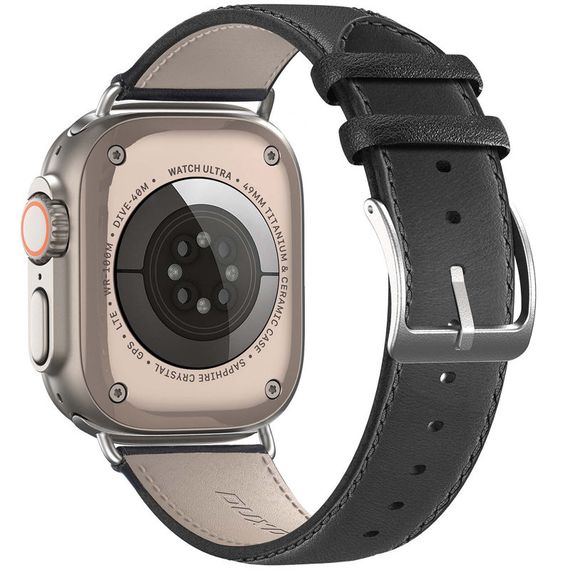 Ремешок Dux Ducis Leather Strap Classic для Apple Watch 42(ser.1-3)/44/45/46/49mm Black | Зображення 1