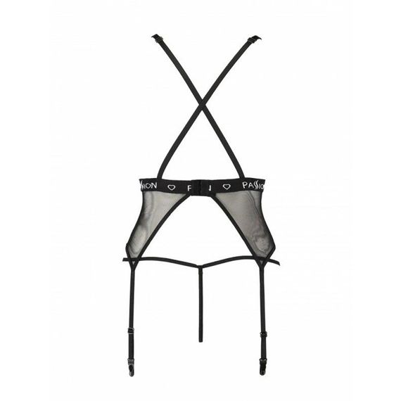 Напівпрозорий корсет Passion Exclusive MIRAJANE CORSET XXL/XXXL, black | Зображення 5