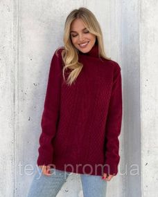 Свитер цвет бордовый размеры L, XL, XXL FI_009236