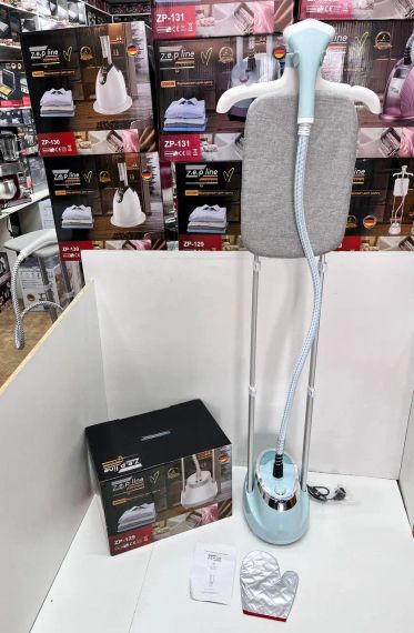 Голубой  Отпариватель вертикальный для одежды со стойкой Zepline ZP-129 3000W | Зображення 1