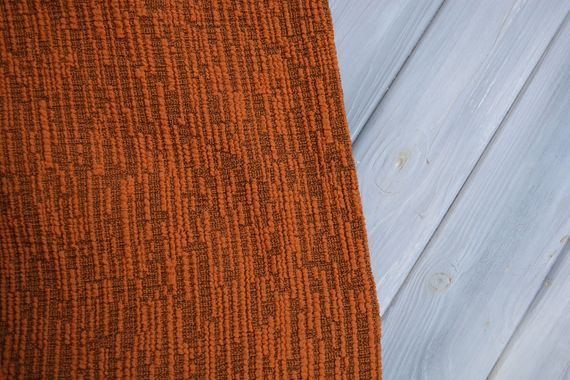 Жаккардовый чехол на диван + 2 кресла Rain без юбки теракотовый | Зображення 1