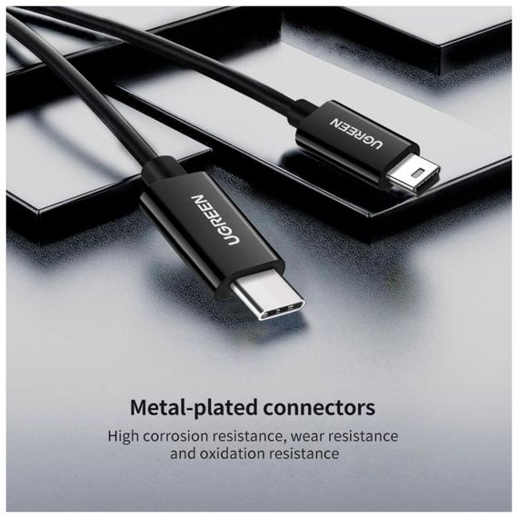 Дата кабель USB-C 2.0 AM to Mini 5P 1.0m US242 black Ugreen (50445) | Зображення 8
