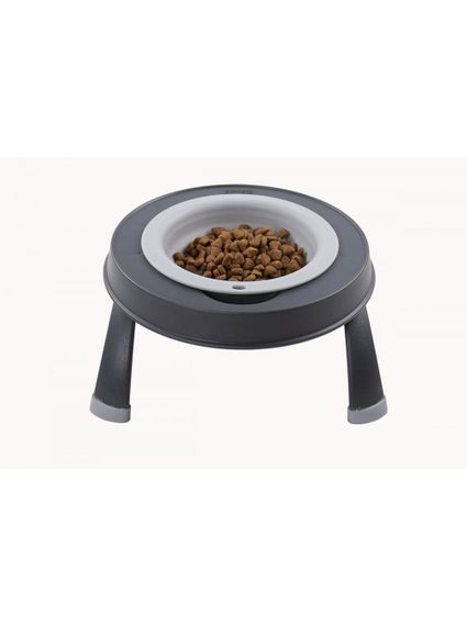 Миска на складній підставці Dexas Dexas Single Elevated Feeder, 360 мл, сіра