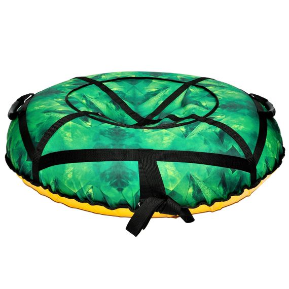 Тюбінг надувна ватрушка 100 см "зелений кристал" (Оксфорд, ПВХ) плюшка для снігу | Зображення 2
