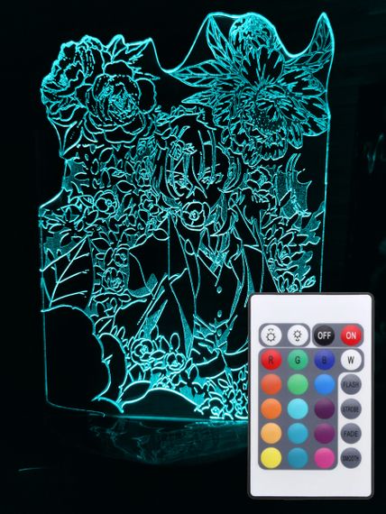 Акриловий світильник-нічник з пультом 16 кольорів Чуя Накахара tty-n000875