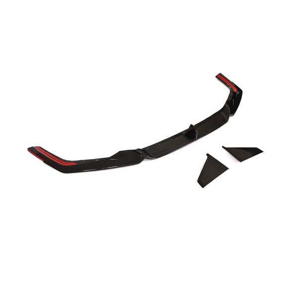 Накладка на передний бампер Lip V2 (для RS7, сухой карбон) для Ауди A7 2018- гг | Зображення 6