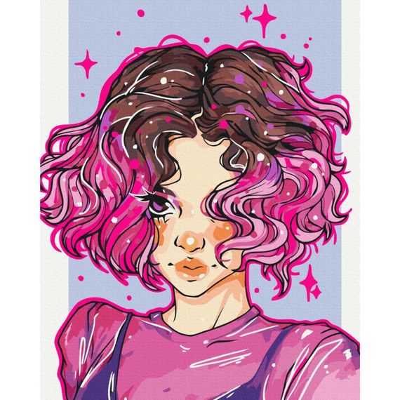 Картина за номерами "Яскраві локони" @nila_art_art BS53521  Brushme 40х50 см