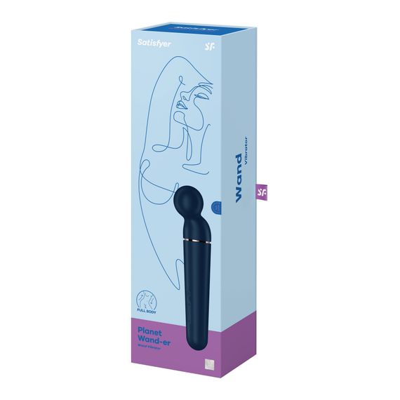 Вібромасажер Satisfyer Planet Wand-er Blue/Rosegold, дуже потужний, бездротовий | Зображення 5