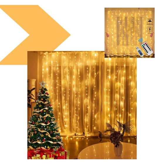 Гірлянда-штора тепла біла 3х2м, 150 LED від мережі XPRO (46876-91018_161) | Зображення 1