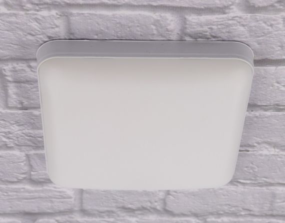 Сучасний квадратний світильник стельовий LED для кімнати кухні ванної 25091 Білий 3х14х14 см.