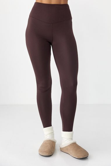 Утеплені еластичні лосини Oysho - коричневий цвет, L (є розміри) | Зображення 4