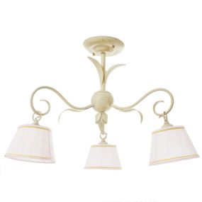 Люстра потолочная с абажуром E14 40W WH (BKL-668S/3)