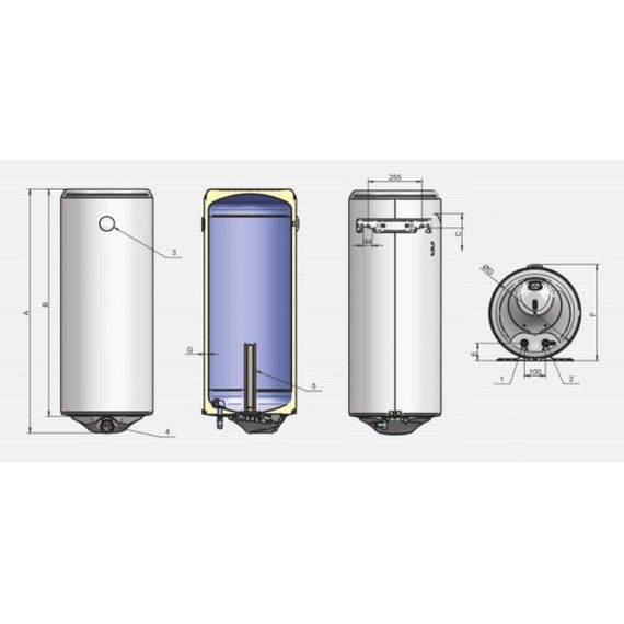 Водонагрівач Eldom Style DRY 80  2x1.0 kW 72265WD | Зображення 7
