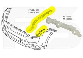 Крепление переднего бампера Mitsubishi Outlander III '12-15 (кроме XL) правое (FPS) 6400D920
