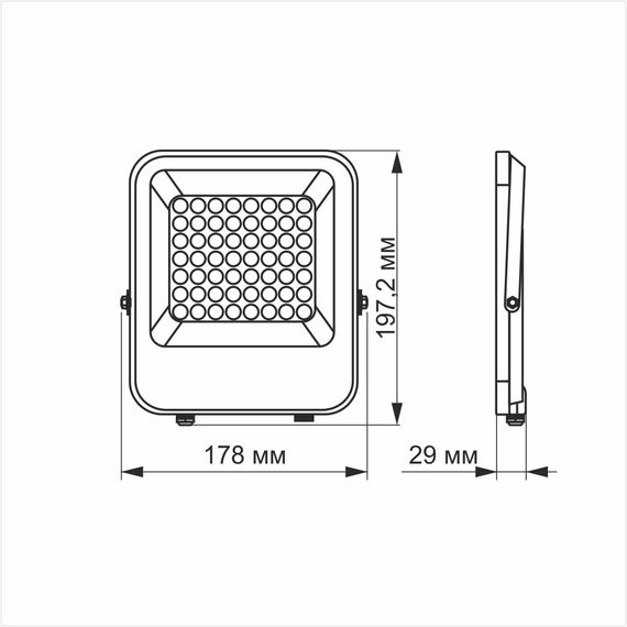LED прожектор VIDEX PREMIUM F2 30W 5000K День-ніч | Зображення 2