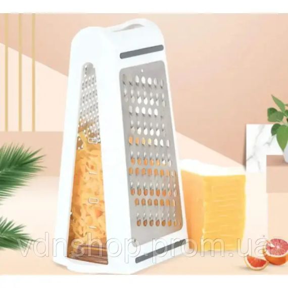 Терка Darom Thinage Easily & Funny 8167 | Ручна овочерізка | Мультислайсер Тертка двостороння з контейнером | Зображення 3