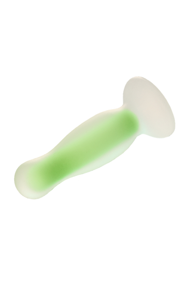 Светящаяся анальная пробка Dream Toys RADIANT SOFT SILICONE GLOW IN THE DARK PLUG SMALL GREEN sexstyle | Зображення 3