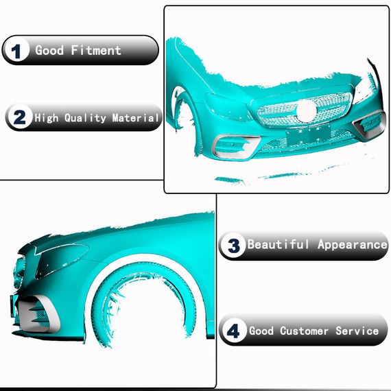 Накладки на передній бампер (для AMG-Line 2017-2019, Карбон) для Mercedes E-class coupe C238 рр | Зображення 2