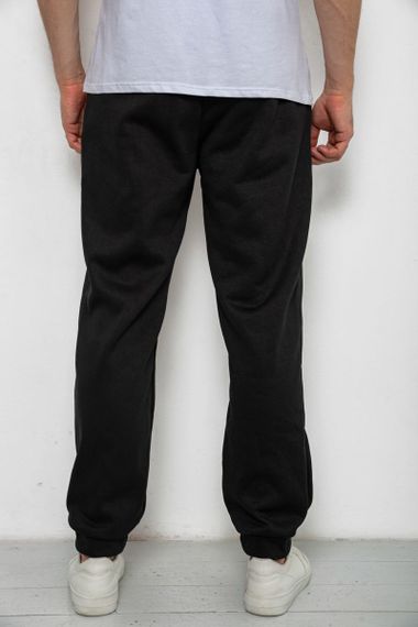 Спортивные штаны мужские на флисе, цвет черный, 238R124-1 | Зображення 3