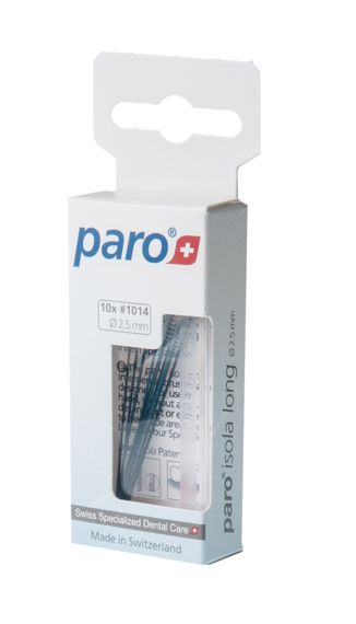 Довгі міжзубні щітки paro® ISOLA LONG, x-тонкі, сині, конічні (Ø щітки 2/6 мм, ДОО* 1.3 мм), 1уп. х 10 шт. | Зображення 1