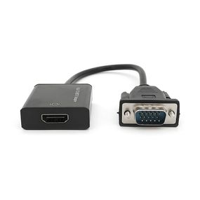 Адаптер VGA на HDTV + аудіо + USB-Micro конвертер, чорний, Full HD 1080P