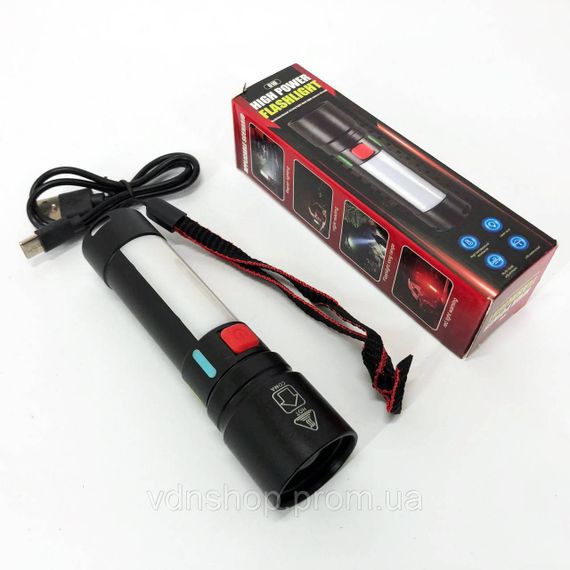 Ліхтарик світлодіодний для туриста 611-TG+COB(white+red), Ліхтар з регулюванням променя QD-33 | Зображення 1