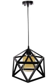 Люстра підвісна LOFT на 1 лампочку 25073 Чорний 35-90х31х31 см.