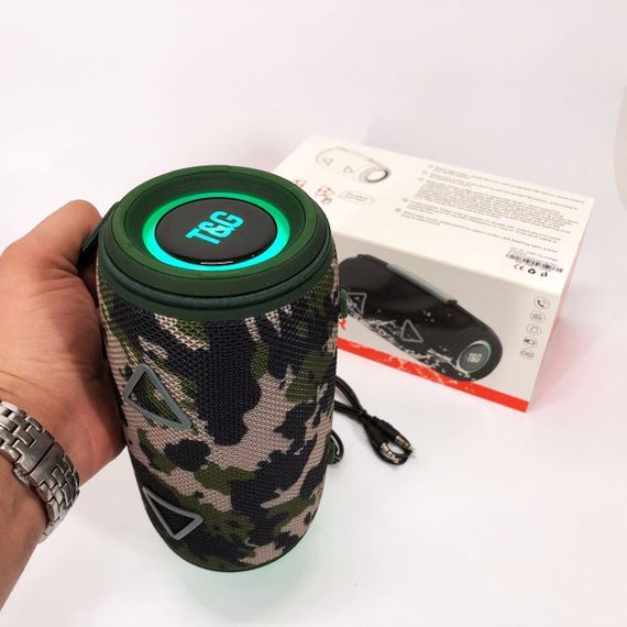 Bluetooth-колонка TG657 з RGB підсвічуванням 1500 mAh. LH-416 Колір: камуфляж | Зображення 5