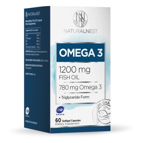 Диетическая добавка Omega 3 с рыбьим жиром NATURALNEST Ливеста 60 желатиновых капсул