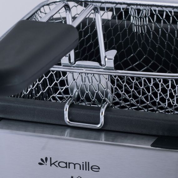 Фритюрниця електрична Kamille 900 Вт 1.5 л антипригарний фільтр від запаху регулювання температури KM-6812 | Зображення 7