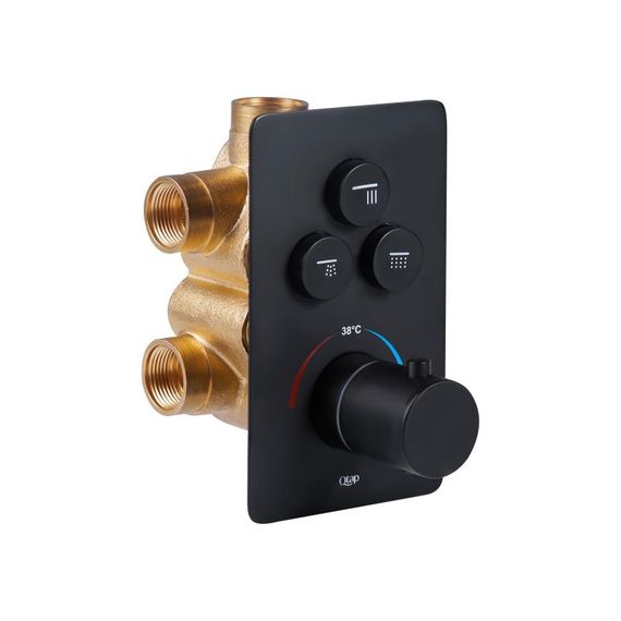 Змішувач термостатичний для душу Qtap Votice 6443T105NKB прихованого монтажу