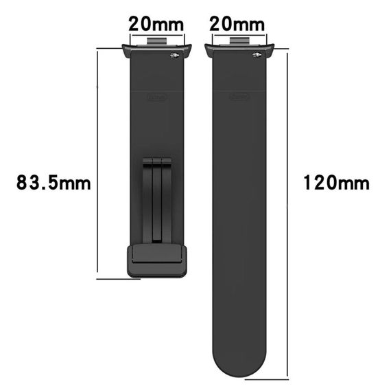 Ремешок Primolux Magnetic Silicone для часов Xiaomi Redmi Watch 4 / Xiaomi Mi Band 8 Pro - Black | Зображення 3