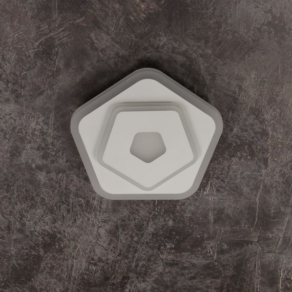 Сучасний креативний світильник стельовий LED для кухні ванної офісу 25139 Білий 4х20х20 см. | Зображення 3