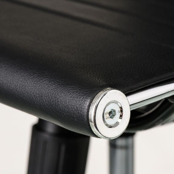Супертонке офісне крісло для персоналу SOLANO 6 (Солоно) Artleather BLACK у чорному шкірозаміннику | Зображення 8