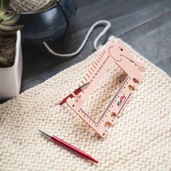 Шкала розмірів для спиць KnitPro з різаком, рожева | Зображення 1