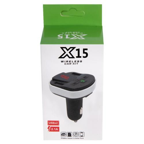 Модулятор FM 5в1 X15 12-24v 2USB 5V-2.1A TF card BT | Зображення 1