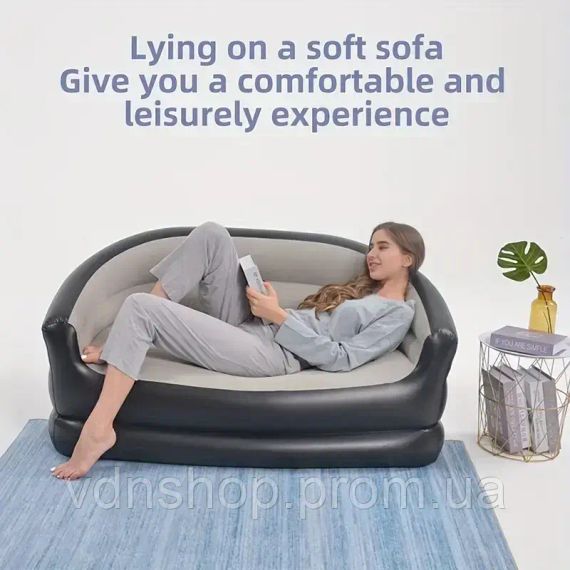 Складаний диван для відпочинку, Портативне ліжко з підлокітниками ПВХ матеріал XL-1134 | Зображення 5
