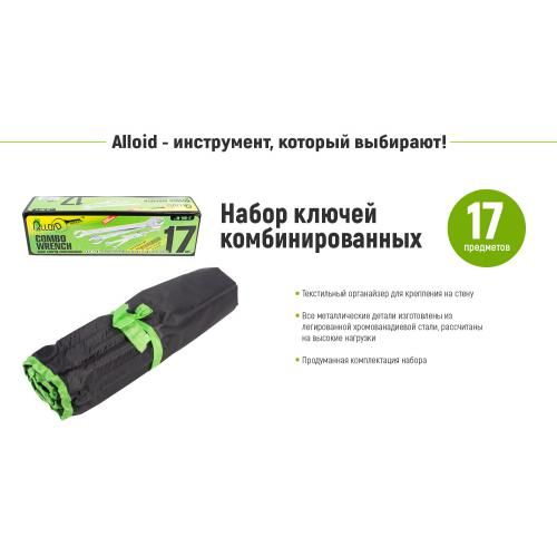 Набір ключів комбінованих, 17 предметів, 6-24 мм Alloid | Зображення 2