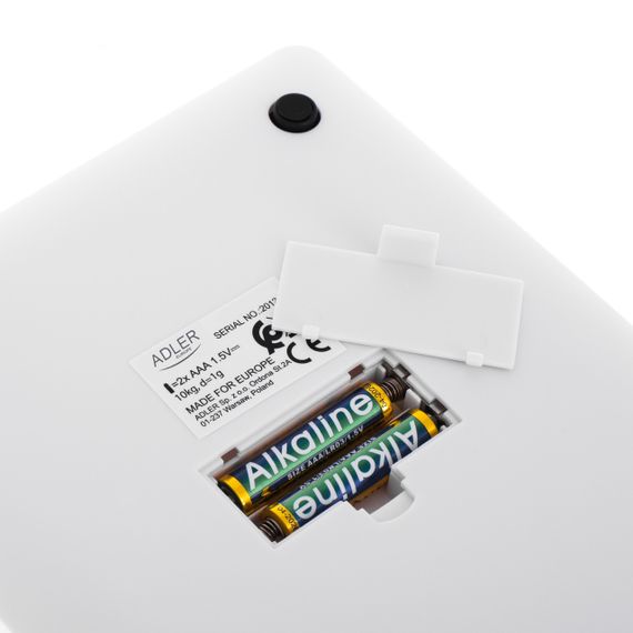 Ваги кухонні електронні Adler AD 3173 білі до 10 кг зі скляною платформою | Зображення 3