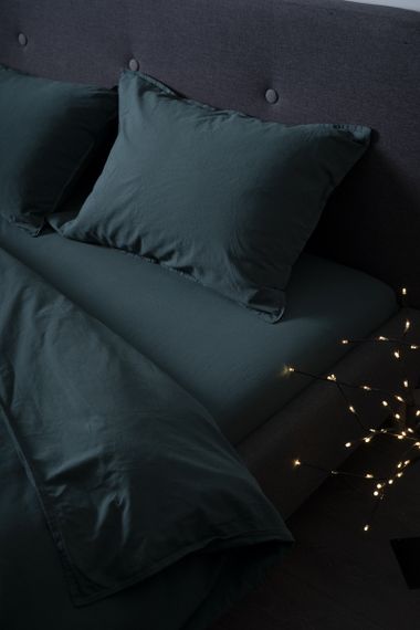 Комплект постільної білизни SoundSleep Stonewash Adriatic Dark Green зелений полуторний (92847002) | Зображення 2