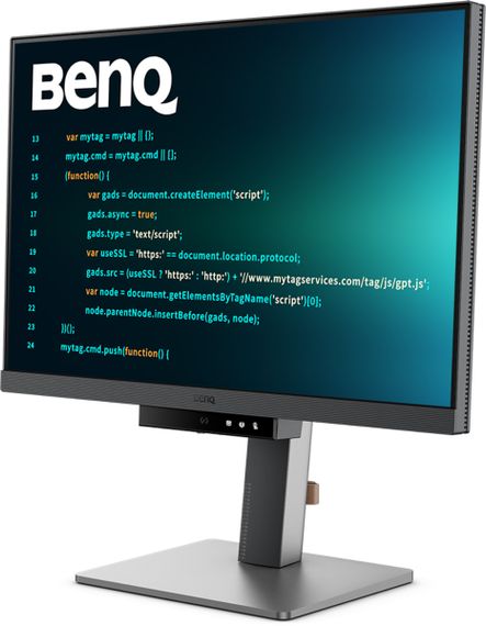 TFT 24.1" BenQ RD240Q, WQXGA, 16:10, USB-C, HDMI, DP, HAS, Pivot, колонки, темно-сірий | Зображення 9