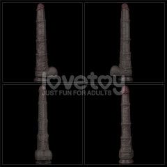 Фаллоимитатор - Dual Layered Bendable Silicone Cock XXL 16'' Black Sex Aura | Зображення 3