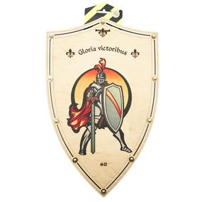 Сувенірний дерев'яний щит «ЛИЦАР» KNG 47х30 см