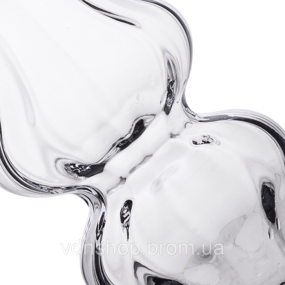 Стеклянная ваза для цветов прозрачная 20.5 см декоративная для дома и интерьера +  подарок Lugi | Зображення 5