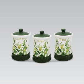 Набор керамических емкостей Maestro MR-20032-03CS Летний луг для чая кофе сахара 3 шт