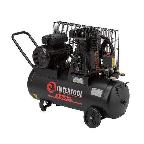 Компресор STORM, 50 л, 10 aтм, 250 л/хв INTERTOOL PT-0011 | Зображення 1