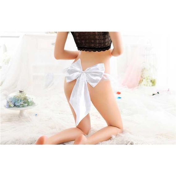 Сексуальні трусики з білим бантом | Зображення 4