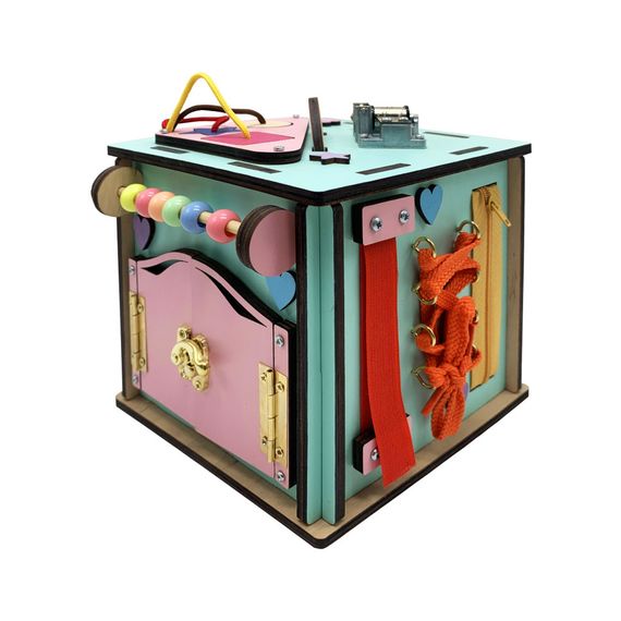 Развивающая игрушка Бизикуб Temple Group TG286478 15х15х15 см Бирюзовый | Зображення 1