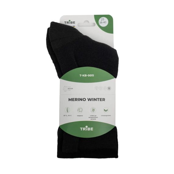 Носки зимние Tribe Merino Winter T-KB-0011-black, 38/40 (T-KB-0011-black-38-40) | Зображення 5